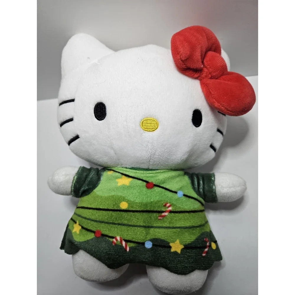 Sanrio Hello Kitty Christmas Tree Dress Holiday Plush 8 Inch Stuffed Animal 2023